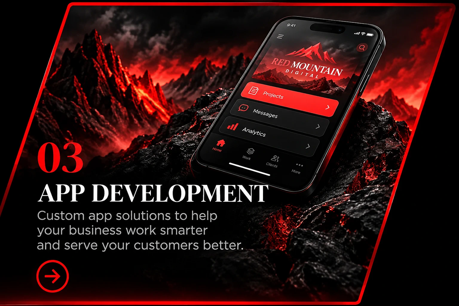 03 App Development — Custom app solutions to help your business work smarter and serve your customers better.