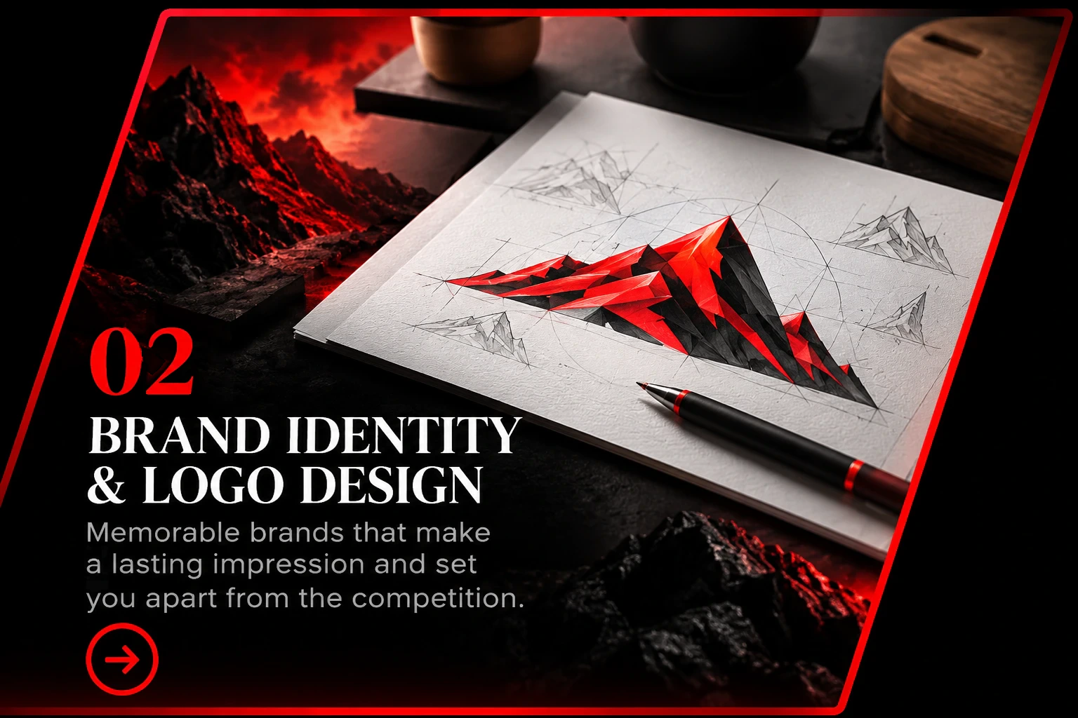 02 Brand Identity & Logo Design — Memorable brands that make a lasting impression and set you apart from the competition.